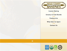 Tablet Screenshot of goldcoastbakery.com